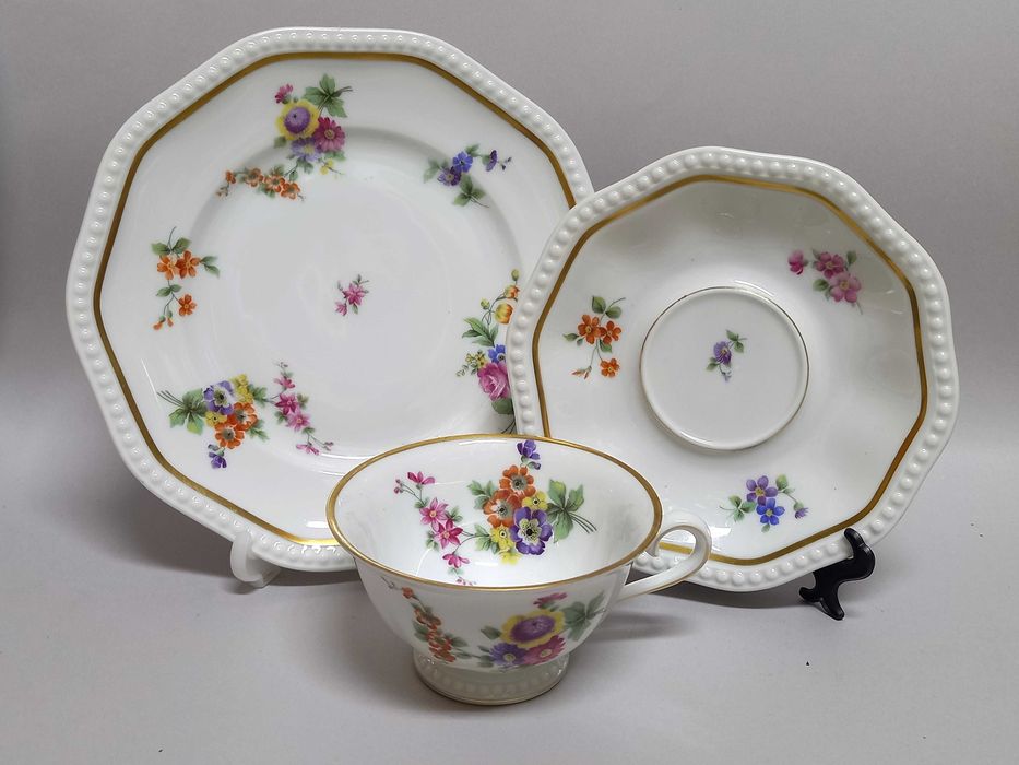 Zestaw śniadaniowy, herbata ( 200ml), Rosenthal Perlrand