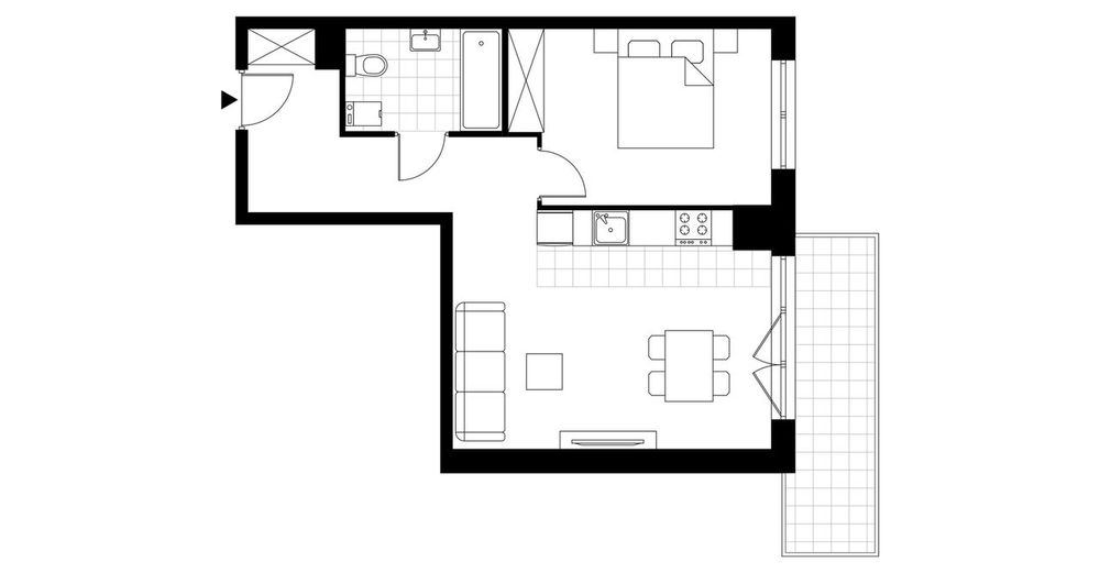 2-pokojowe mieszkanie 45m2 + balkon Bez Prowizji