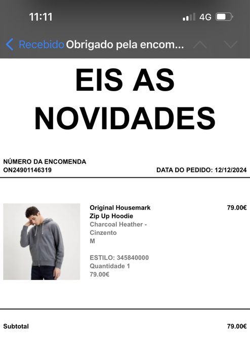 Casaco tipo Hoodie Levi’s
