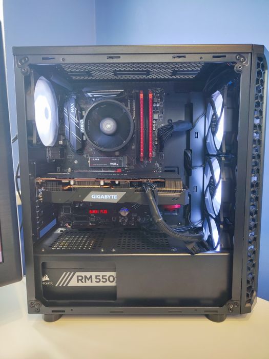 Zestaw Gamingowy Ryzen 5, rx5700, 16GB RAM SSD+ HDD + 27' + Akcesoria