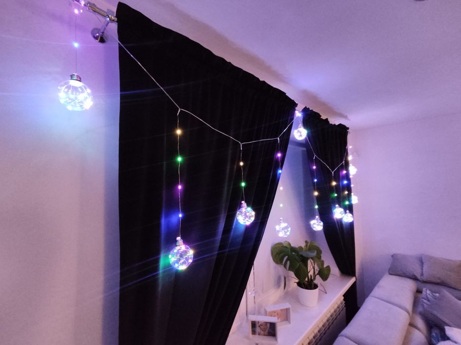 LED Lampki Bombki Kule Girlanda Kurtyna Led MULTI KOLOR / BIAŁE CIEPŁE