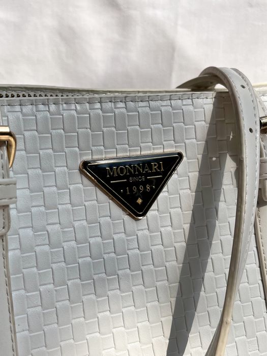 Monnari biała elegancka torba shopper na ramię/do ręki