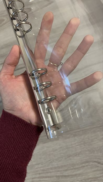 Прозора обкладинка для планера, блокноту А5, кільцевий механізм