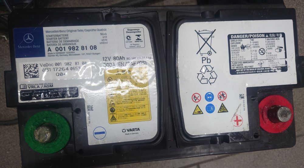 Akumulator 12V 80Ah Varta Mercedes AGM