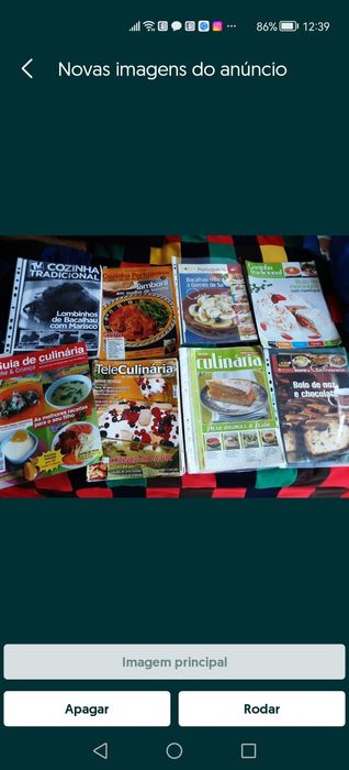 Revistas e fichas culinária vintage