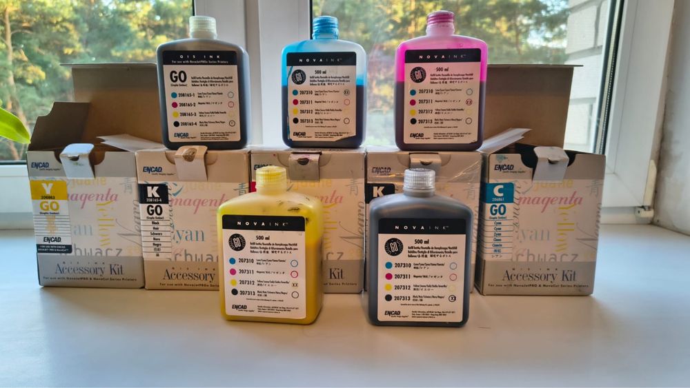 Чорнила ENCAD GO Pigmented Ink — набір 4 кольори