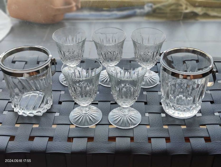 Cristal peças, Copos, Garrafas, Jarras etc