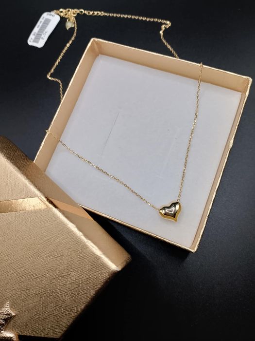 Łańcuszek z zawieszką "Serce" srebro 925 lub srebro 925 pozłacane