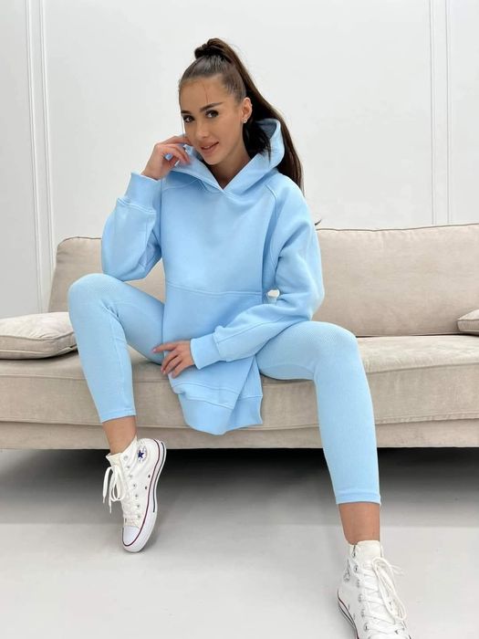 Legginsy Lenoshka xs/s niebieskie błękitne