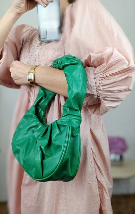 Zielona torebka damska na ramię do ręki y2k 2000s 90s baddy swag aesth