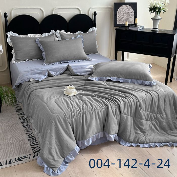 Вишукана комбінована муслінові комплекти білизни з ковдрою "Жатка" C/H