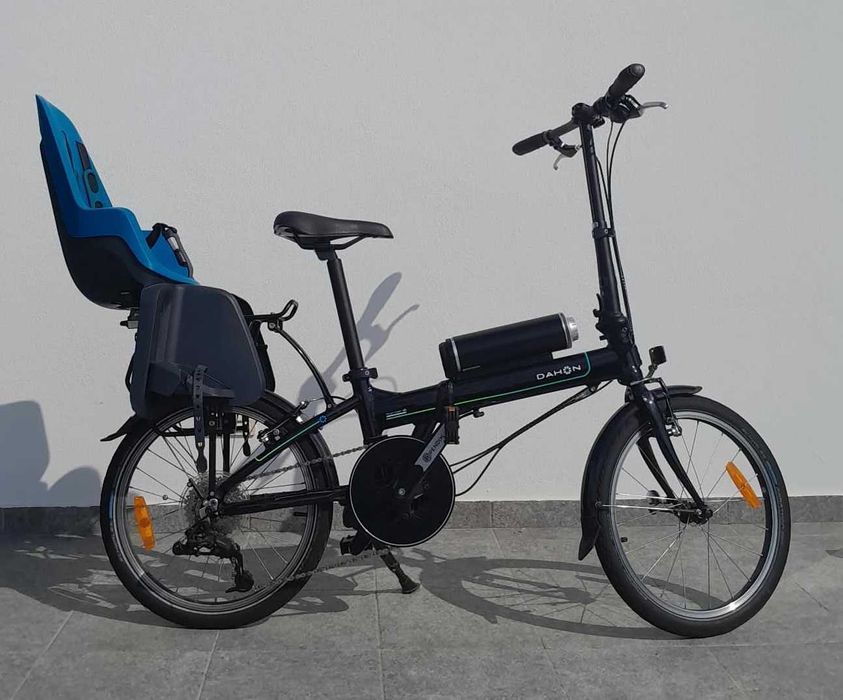 Bicicleta Elétrica Dobrável Dahon Mariner D8 Pendix + Cadeira Bobike | Como Nova
