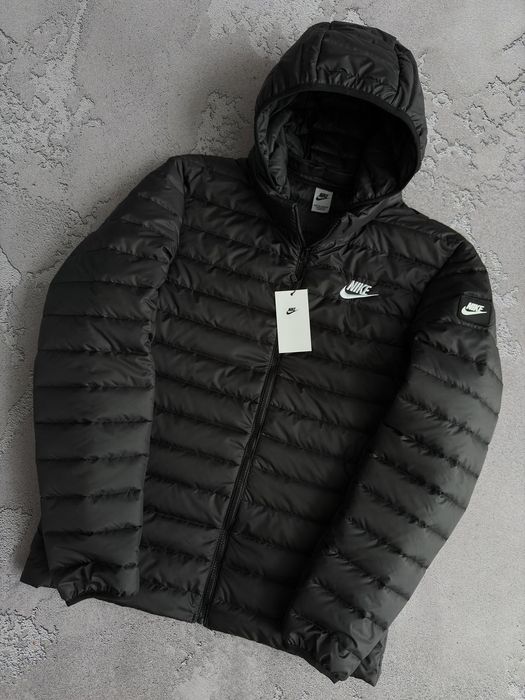 Куртка Чоловіча Чорна стьобана NIKE Black! Мужская Куртка стеганная Демисезонная NIKE! Материал Плащевка! Куртка Осень-Весна! Размеры S-3XL!