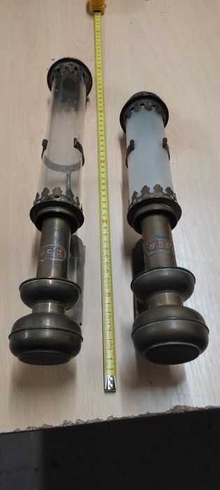 Stare kolekcjonerskie lampy wagonowe sygnowane