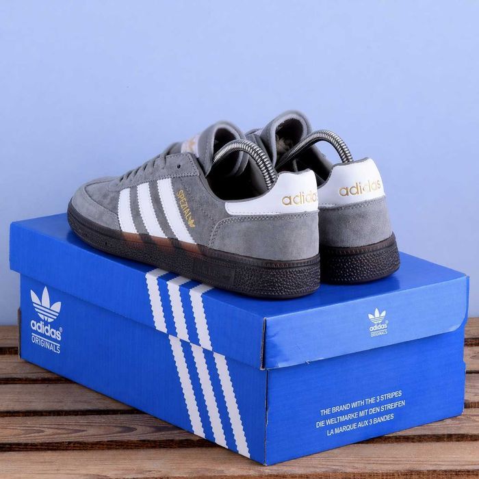 (2324) Кросівки кеди Adidas Handball Spezial сірі з білим (41-45)