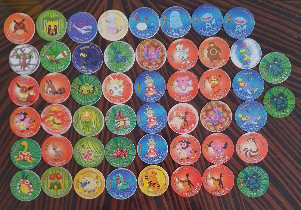 Pokémon Tazos. 1, 2, 3, evolutazos e voa tazos, matutazos
