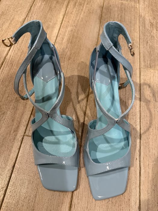 Босоножки голубые от Jimmy Choo
