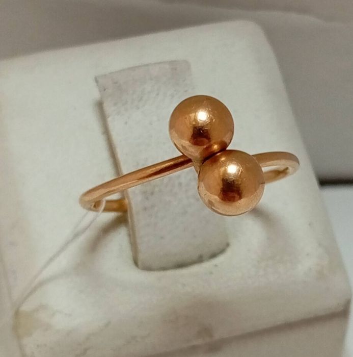 Золота каблучка 583 пр. 1.44  гр. СРСР поцелуйчики золотое кольцо СССР