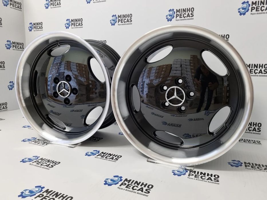 Jantes Mercedes Monoblock AMG em 18 Preto Aba Cromada