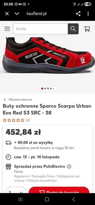 Buty ochronne sparco scarpa