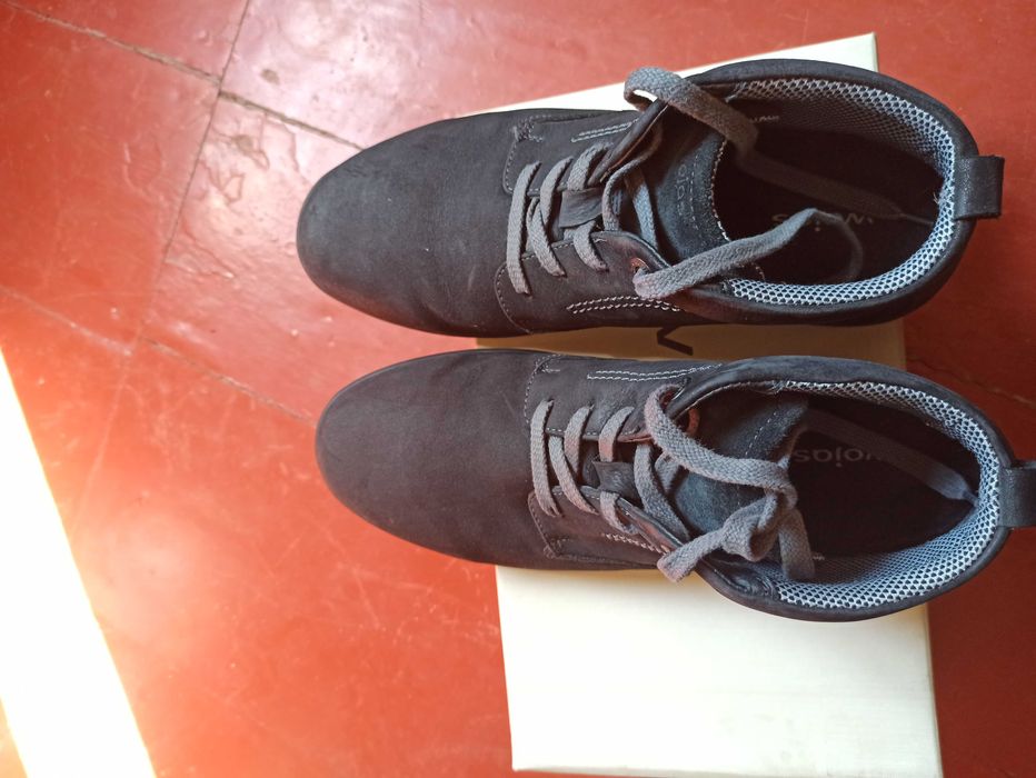 Мужские нубуковые туфли ботинки wojas