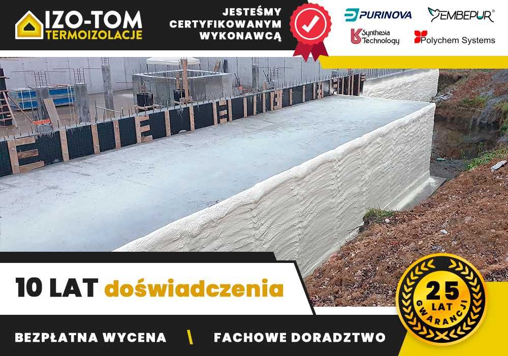 Ocieplenie Ocieplanie Izolacja pianą piana pianka PUR poddasza dachu