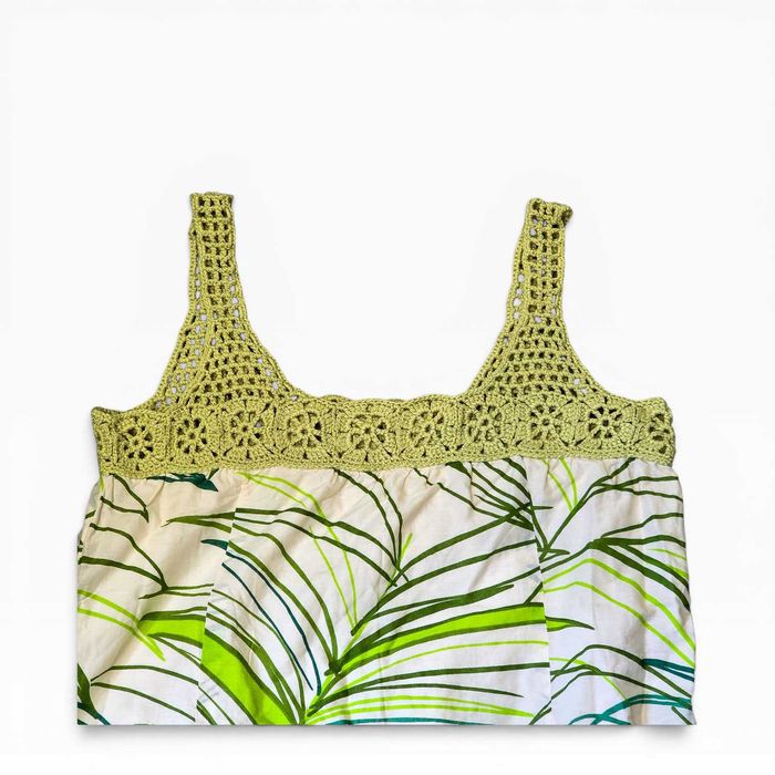 Vestido MNG by Mango Floral Algodão com Croché – Tam.: L