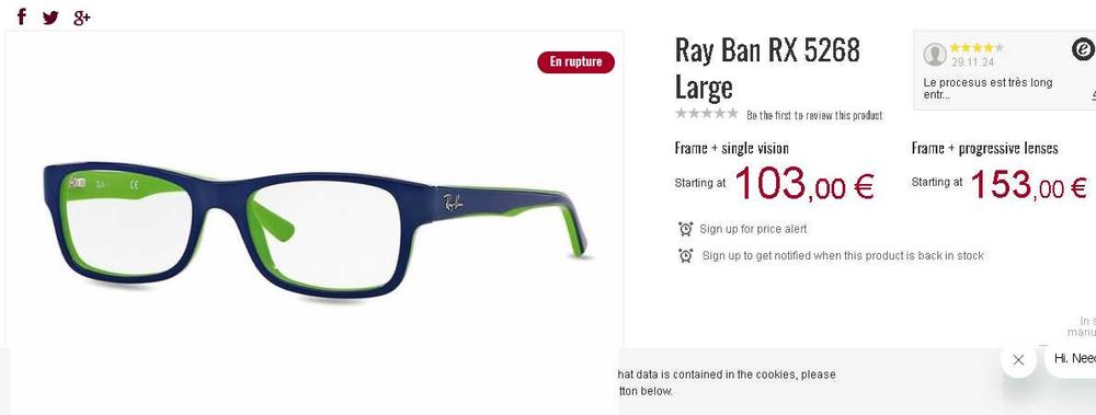 Окуляри с діоптріями Ray Ban RB 5268 5182,Оправа RayBan синій-зелений