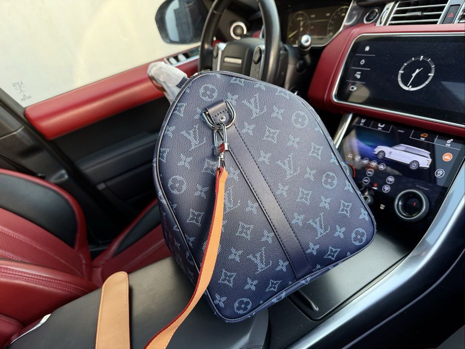 Louis Vuitton keepall сумка мужская синяя спортивная унисекс дорожная