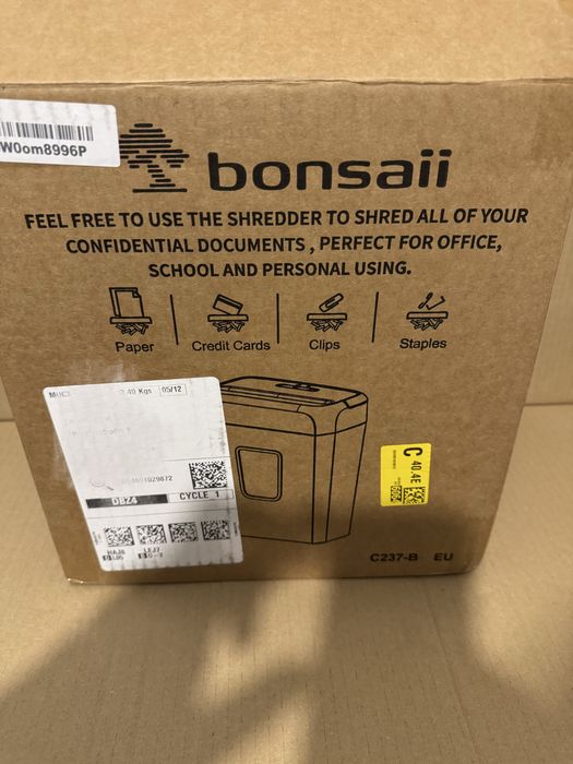 Niszczarka do papieru Bonsaii 6-Sheet Particle cut