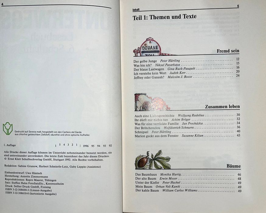 Книги Unterwegs Lesebuch 5-6 Schuljahr (німецька мова)