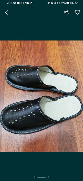 Pantofle Męskie Skórzane