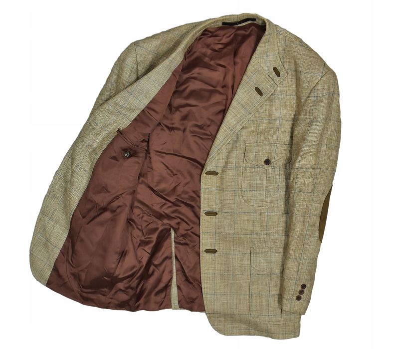 Daks Jedwabno Lniana Marynarka Męska Eu 26 Uk42S