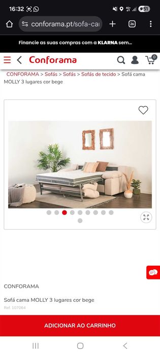 Sofá com cama italiana
