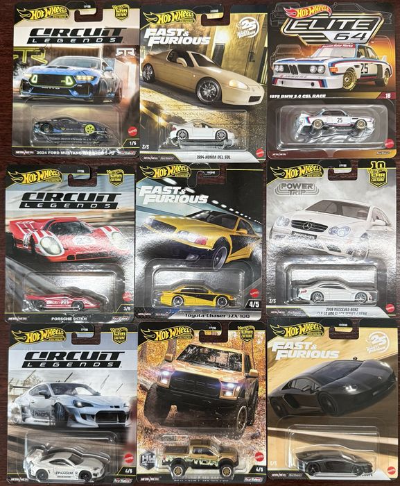 Hot wheels premium, fast & furious, elite64, curcuit legends