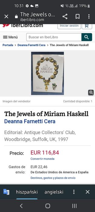 Miriam Haskell kolekcjonerska książka