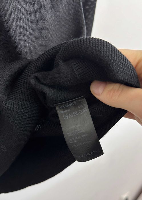 Sweter wełniany ALLSAINTS merino czarny serek S