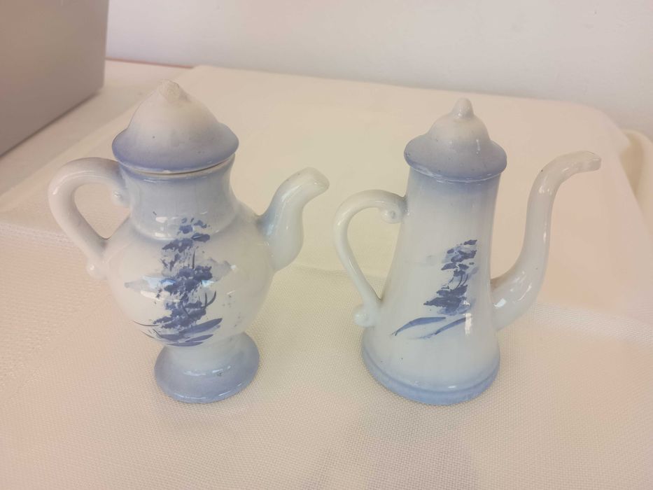 Peças de Cerâmica Decorativa – Pintura Azul