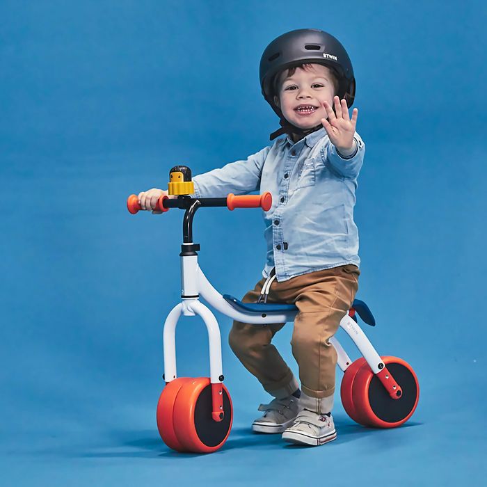 Triciclo de Aprendizagem Evolutivo 2 em 1 Branco/Laranja