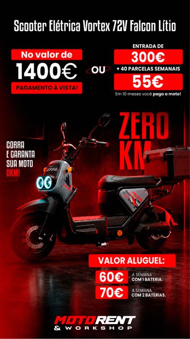 Scooter Elétrica Vortex 72V Falcon! Venda parcelada