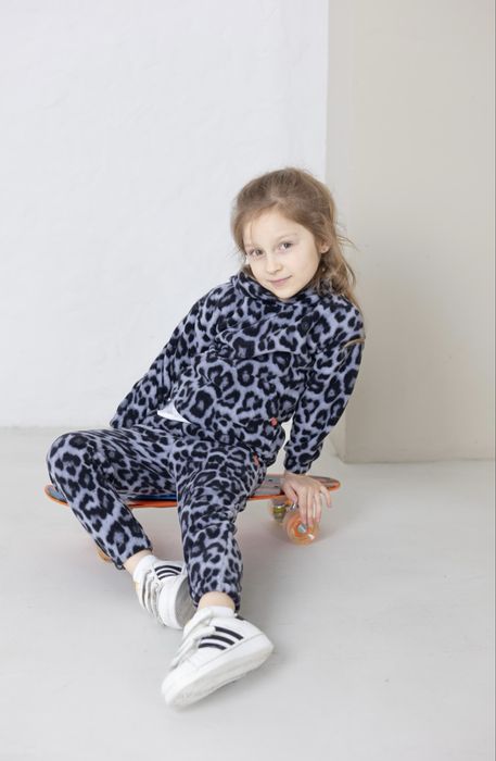 Теплий флісовий костюм на дівчинку