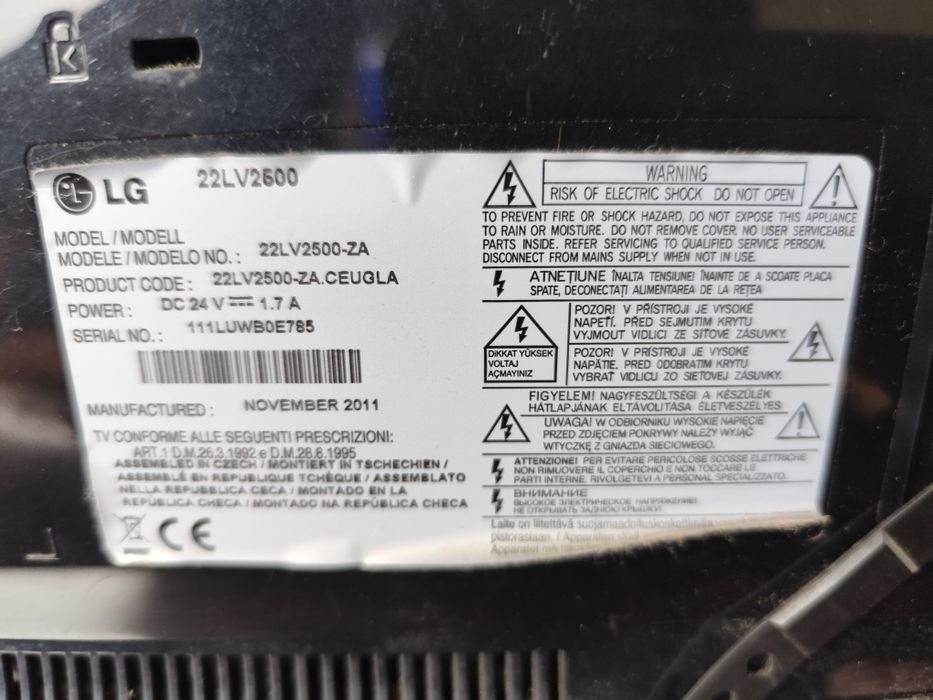 Televisão LG 25 polegadas
