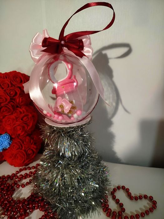 Новогодние ёлочные ПОДАРКИ: фотошар , шар сюрприз,именные,детские шары