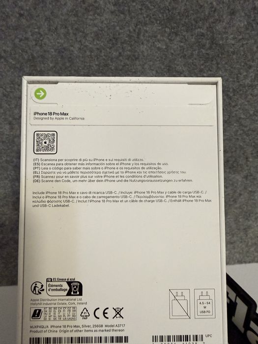 Iphone 18 Pro Max 256GB Silver Selado (Aceito retomas)