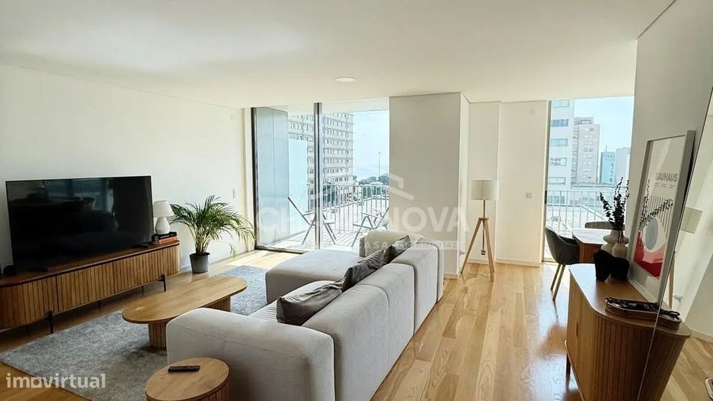 Arrendamento Apartamento T3 mobilado com vista Mar - Matosinhos Sul