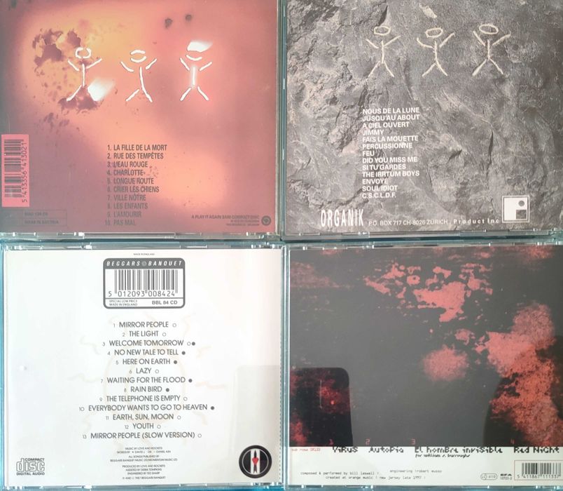 4 cd's originais, Love and Rockets...