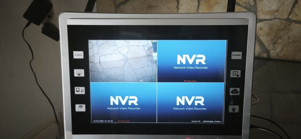 Sistema NVR Wi-Fi com 4 câmara 1 monitor 1 disco de 1 TB
