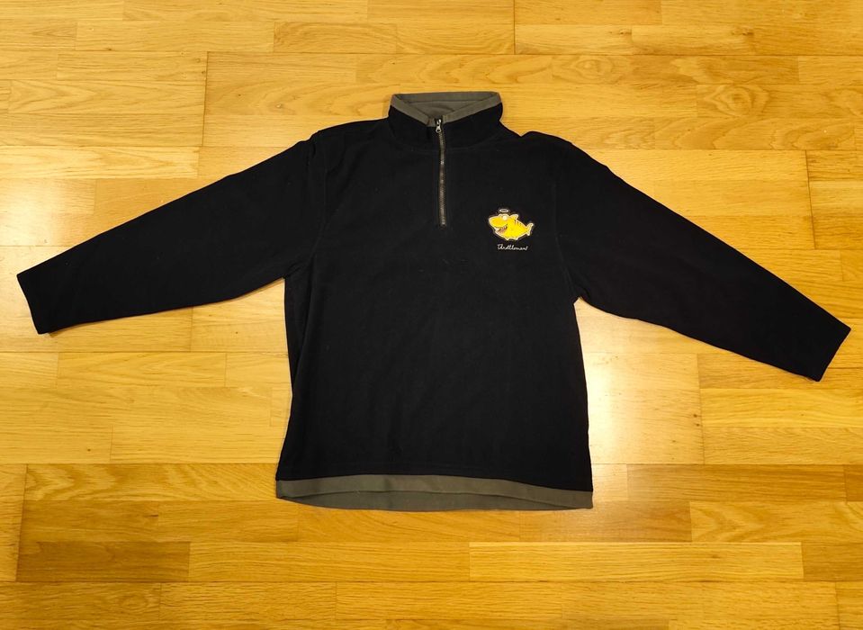 Camisola Polar Fleece Thistleman Tubarão Preto Manga Comprida 1/4 Zip