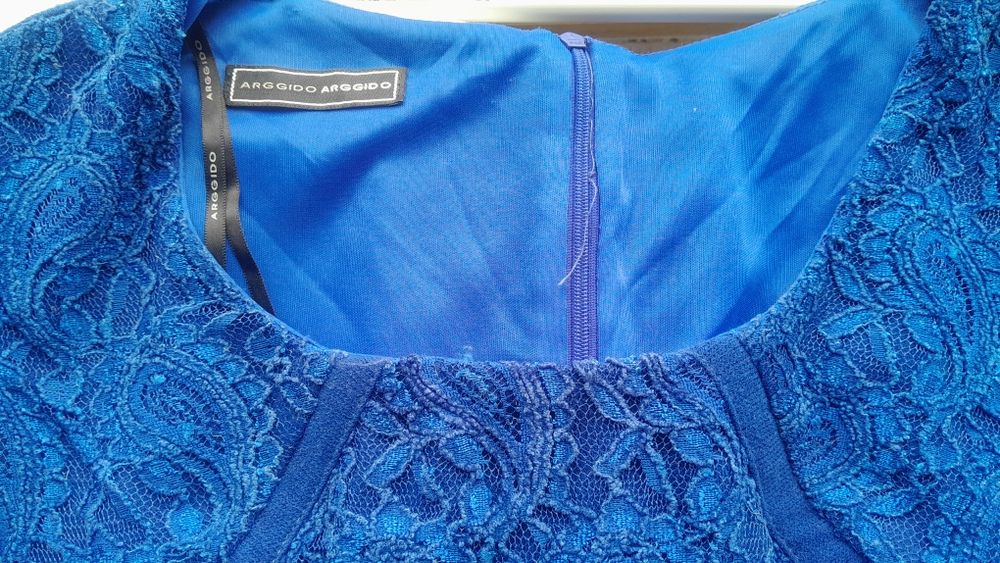 Vestido em malha azul