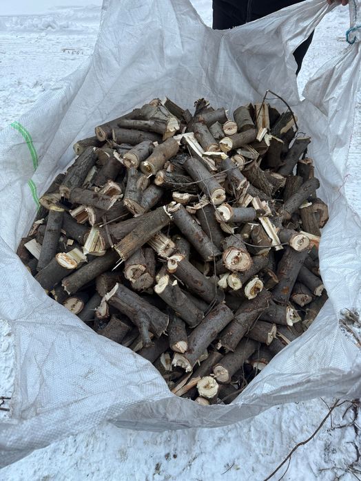 Дроблёная ветка, дрова щепа метровка дуб акация